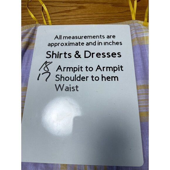 Urban Outfitters Lavender Yellow Plaid Linen Blend Crop Top Size L - Picture 9 of 9